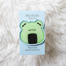 Load image into Gallery viewer, Froggy Rice Ball Acrylic Pin
