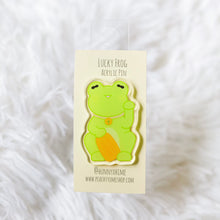 Load image into Gallery viewer, Lucky Frog Acrylic Pin
