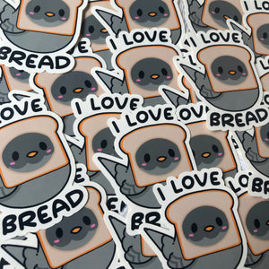 I Love Bread Vinyl Sticker