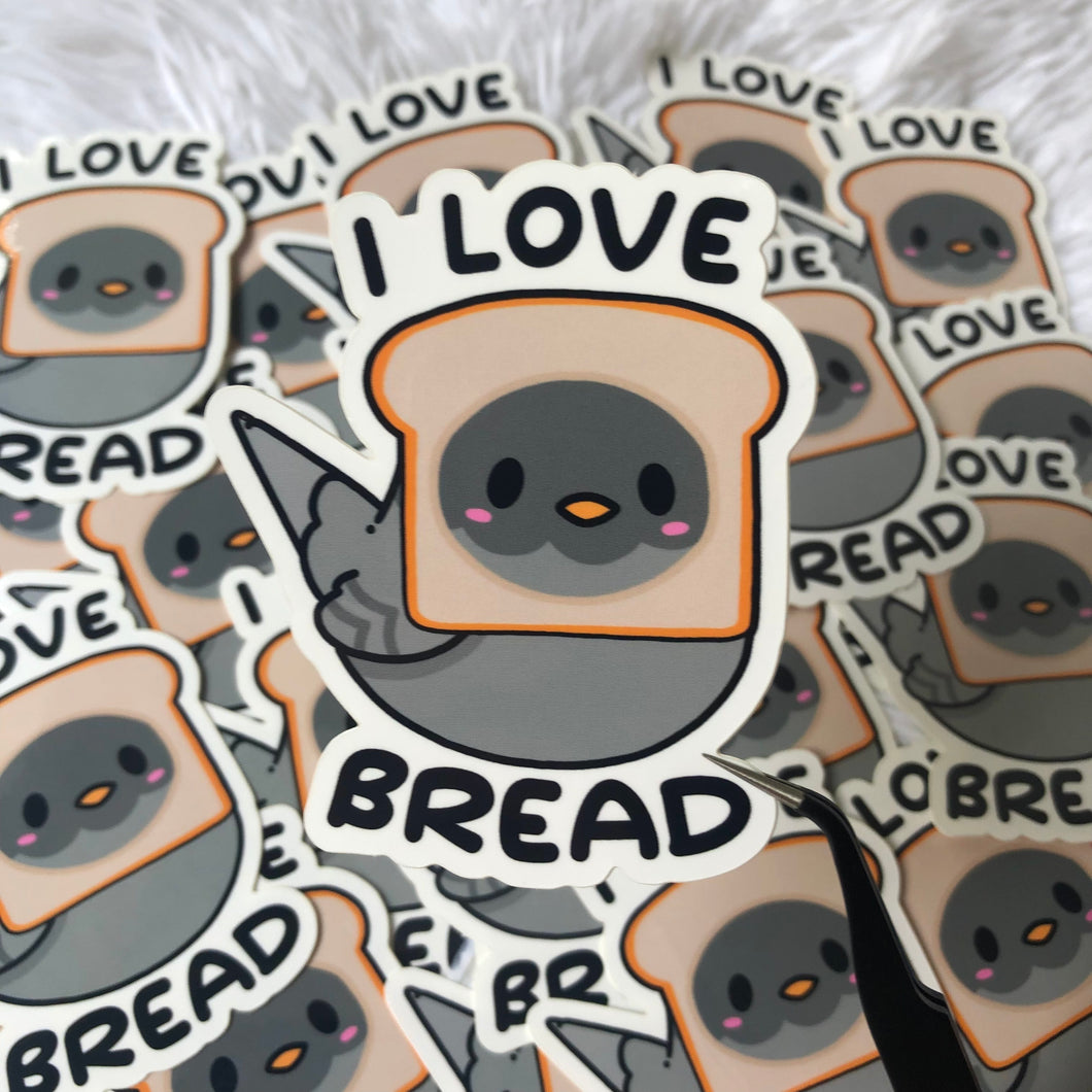 I Love Bread Vinyl Sticker