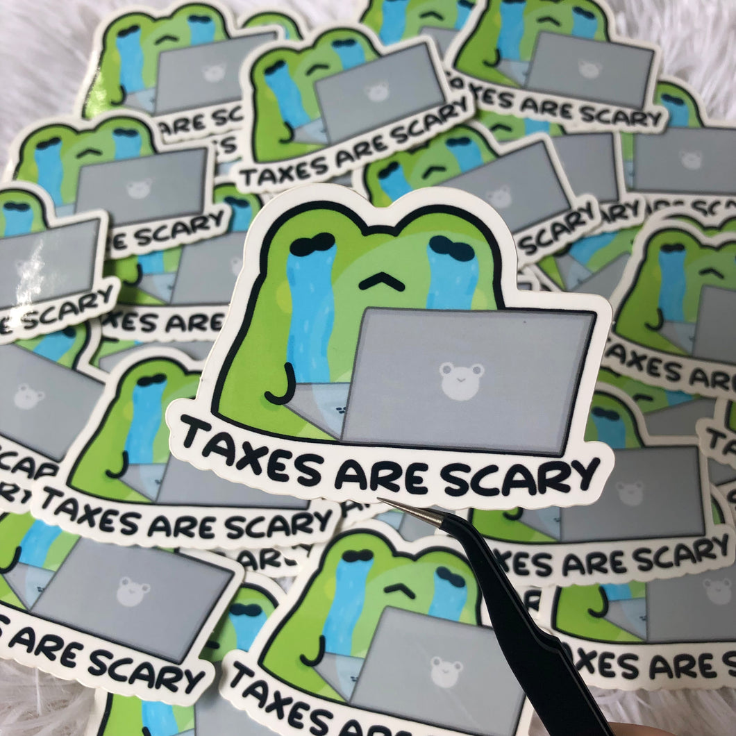 Taxes Are Scary Sticker